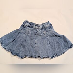 Gap Light Wash Blue Denim Flared Skirt